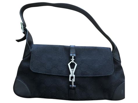 gucci 3444 black bag|Gucci black side bag.